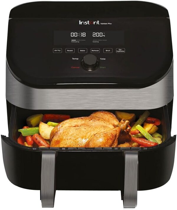 Instant Vortex Plus ClearCook Versazone Air Fryer, 8.5L, Stainless Steel