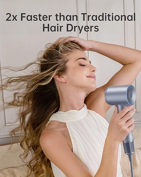 Laifen SWIFT SPECIAL - 110,000 RPM - High-Speed Hair Dryer - Negative Ionic Blow - Silver Blue (3 – image 2