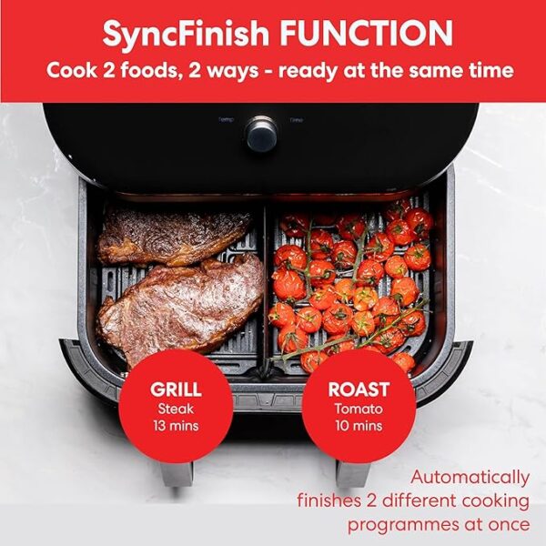 Instant Vortex Plus ClearCook Versazone Air Fryer, 8.5L, Stainless Steel