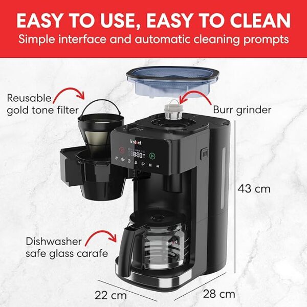 Instant Grind and Brew Bean to Cup Coffee Maker