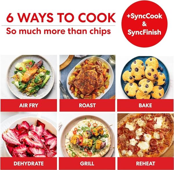 Instant Vortex Plus ClearCook Versazone Air Fryer, 8.5L, Stainless Steel