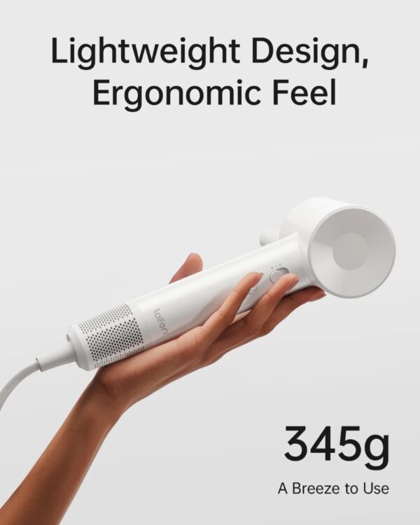 Laifen SE Lite – 100,000 RPM – High-Speed Hair Dryer – Negative Ionic Blow – Glossy White