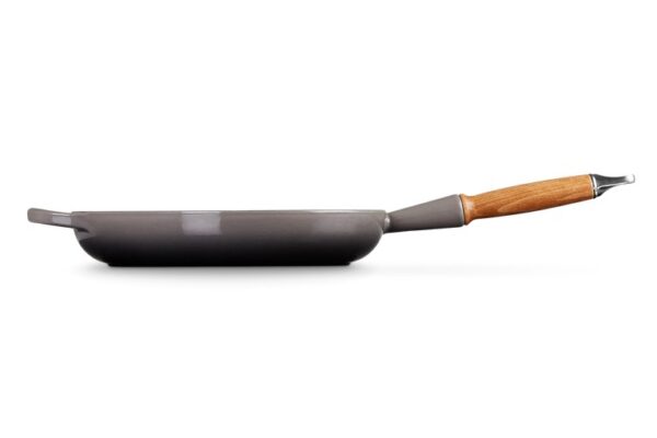 Le Creuset – Flint Cast Iron Frying Pan with Wooden Handle 28cm