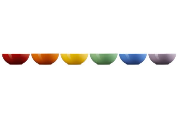 Le Creuset-Stoneware Rainbow Set of 6 Cereal Bowls