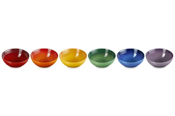 Le Creuset-Stoneware Rainbow Set of 6 Cereal Bowls