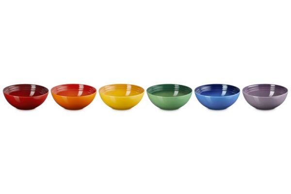 Le Creuset-Stoneware Rainbow Set of 6 Cereal Bowls