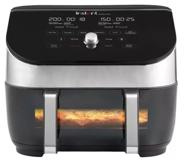 Instant Vortex Plus ClearCook Versazone Air Fryer, 8.5L, Stainless Steel