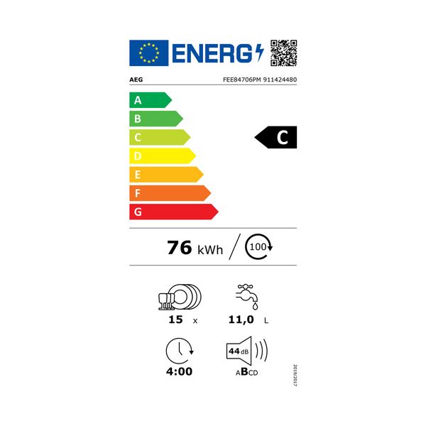 AEG FEE84706PM ΠΛΥΝΤΗΡΙΟ ΠΙΑΤΩΝ 60 ΕΚ. ΜΕ ΤΕΧΝΟΛΟΓΙΑ AirDry