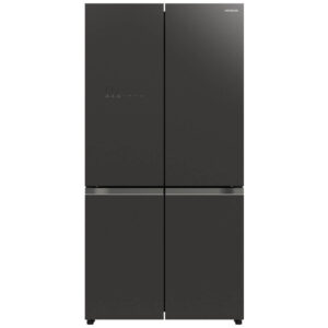 Hitachi French Bottom Freezer Deluxe 569L Vacuum Compartment & Auto Ice Maker – Glass Mauve Grey