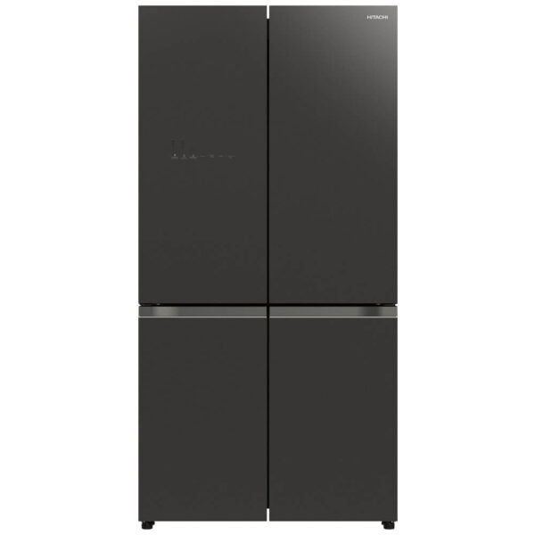 Hitachi French Bottom Freezer Deluxe 569L Vacuum Compartment & Auto Ice Maker – Glass Mauve Grey