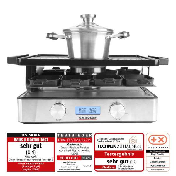 Gastroback Design Raclette-Fondue Advanced Plus