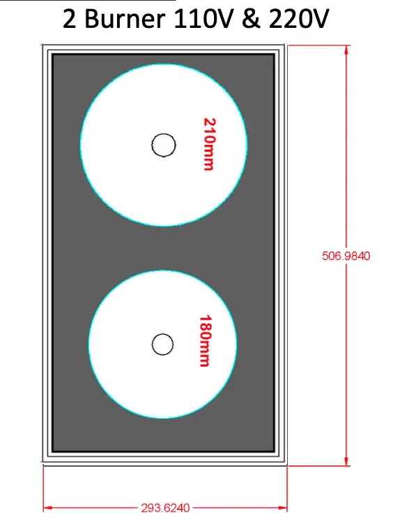 Invisacook 2 Ring Cooktop – 2 Burner 220V