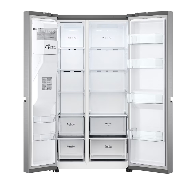 LG GSLV70PZTE Refrigerator Side by Side, With Direct Water Connection, Silver