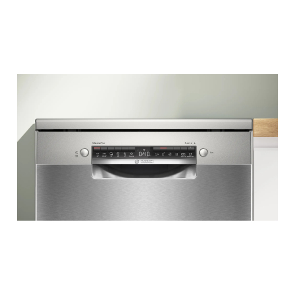 Bosch SMS4ENI06E Series 4 Free Standing Dishwasher 60 cm, Inox