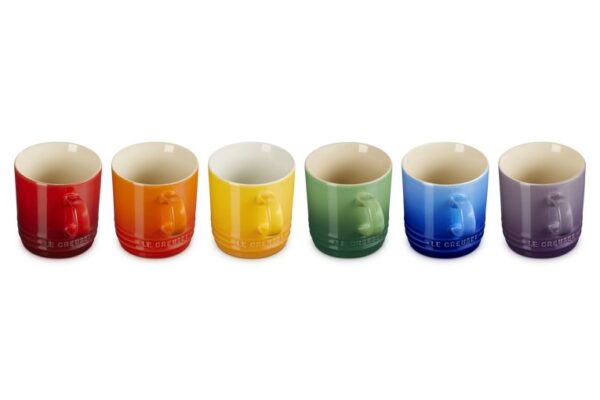 Le Creuset-Stoneware Rainbow Set 6 Cappuccino Mugs 200ml