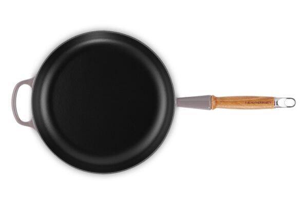 Le Creuset – Flint Cast Iron Frying Pan with Wooden Handle 28cm