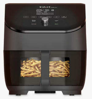 Instant Vortex Plus with ClearCook – 5.7L Digital Health Air Fryer, Black, 6-in-1 Smart Programmes – Air Fry, Bake, Roast, Grill, Dehydrate, Reheat, Large Capacity -1700W