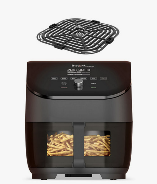 Instant Vortex Plus with ClearCook – 5.7L Digital Health Air Fryer, Black, 6-in-1 Smart Programmes – Air Fry, Bake, Roast, Grill, Dehydrate, Reheat, Large Capacity -1700W
