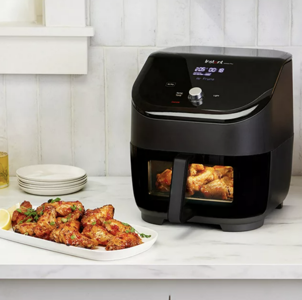 Instant Vortex Plus with ClearCook – 5.7L Digital Health Air Fryer, Black, 6-in-1 Smart Programmes – Air Fry, Bake, Roast, Grill, Dehydrate, Reheat, Large Capacity -1700W