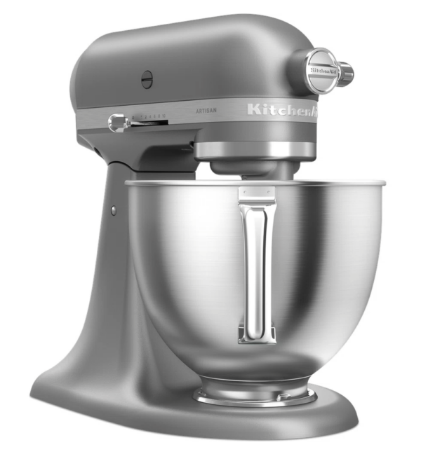 KitchenAid 5KSM95PSBCU STAND MIXER (4.3 L, Splash Guard, 300 Watt, Flat Stirrer, Dough Hook and Whisk) SILVER