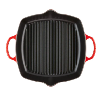 Le Creuset-Cerise Cast Iron Deep Square Grill 30cm