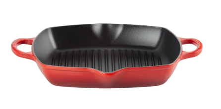 Le Creuset-Cerise Cast Iron Deep Square Grill 30cm