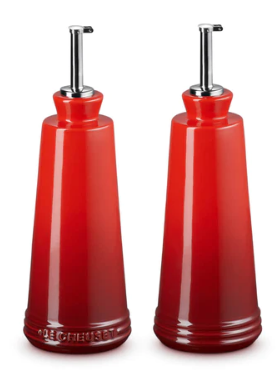 Le Creuset-Cerise Stoneware Signature Oil & Vinegar Set 300ml