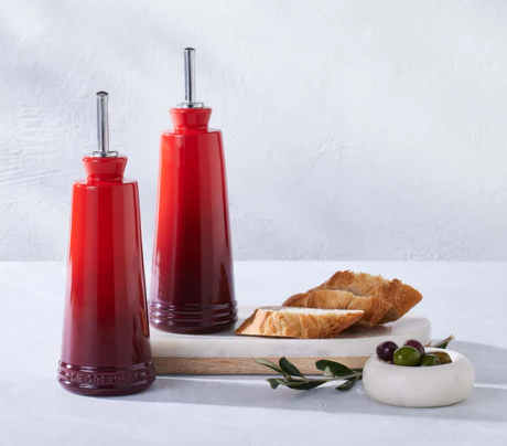 Le Creuset-Cerise Stoneware Signature Oil & Vinegar Set 300ml