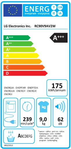 LG RC90V9AV2W Hybrid Dryer