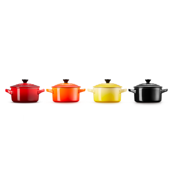 Le Creuset-Fire & Flame Stoneware Set Of 4 Petite Casseroles
