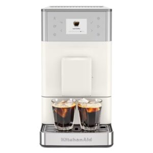 KitchenAid Fully Automatic Espresso Machine KF3 with Iced Coffee – Porcelain White