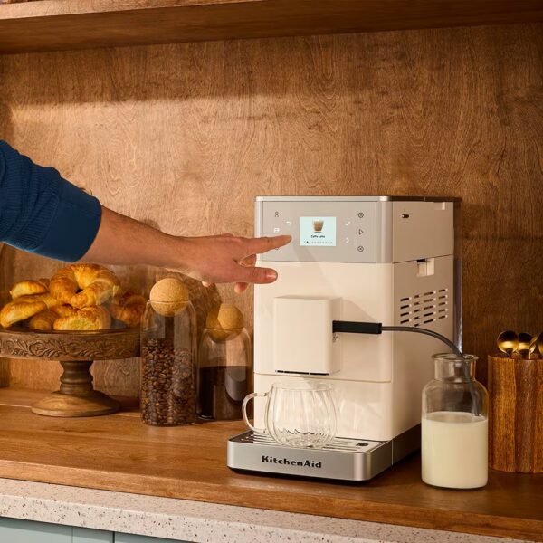 KitchenAid Fully Automatic Espresso Machine KF3 with Iced Coffee – Porcelain White