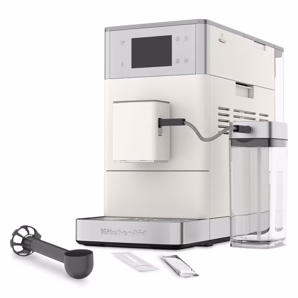 KitchenAid Fully Automatic Espresso Machine KF4 with Iced Coffee – Porcelain White