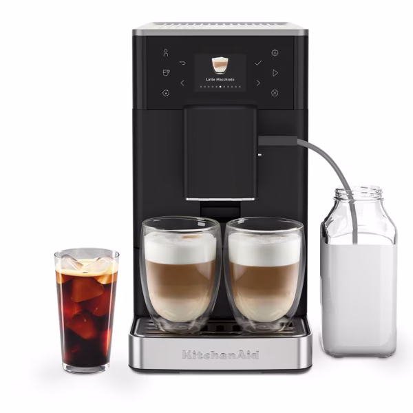 KitchenAid Fully Automatic Espresso Machine KF3 with Iced Coffee – Matte Black