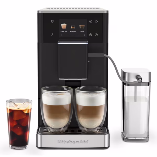 KitchenAid Fully Automatic Espresso Machine KF4 with Iced Coffee – Matte Black