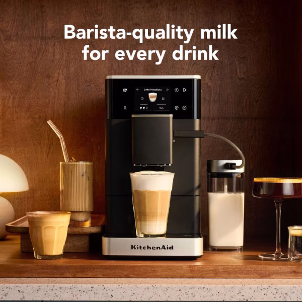 KitchenAid Fully Automatic Espresso Machine KF4 with Iced Coffee – Matte Black