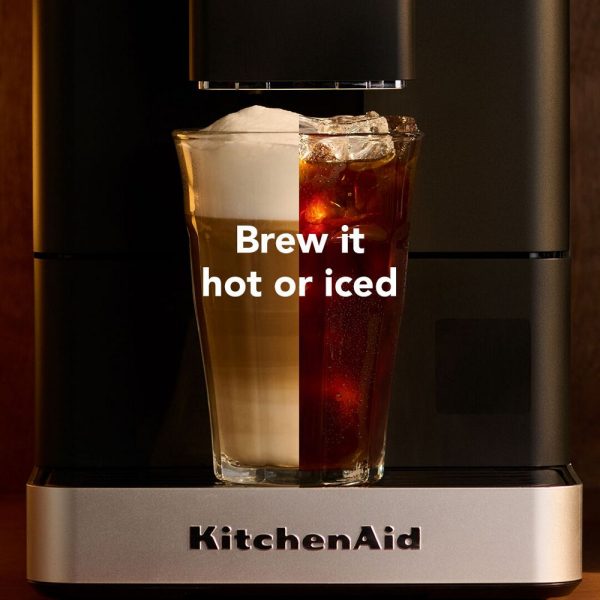 KitchenAid Fully Automatic Espresso Machine KF4 with Iced Coffee – Matte Black
