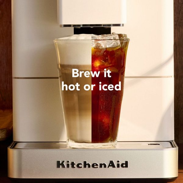 KitchenAid Fully Automatic Espresso Machine KF4 with Iced Coffee – Porcelain White