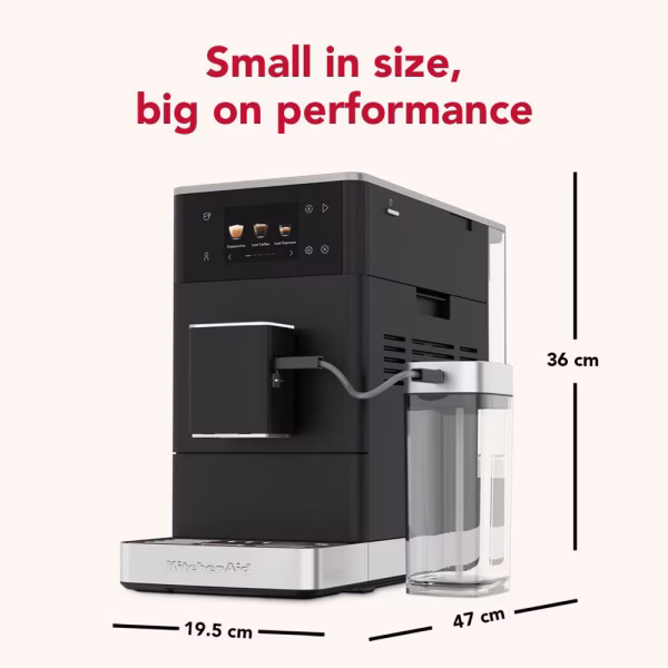 KitchenAid Fully Automatic Espresso Machine KF4 with Iced Coffee – Matte Black