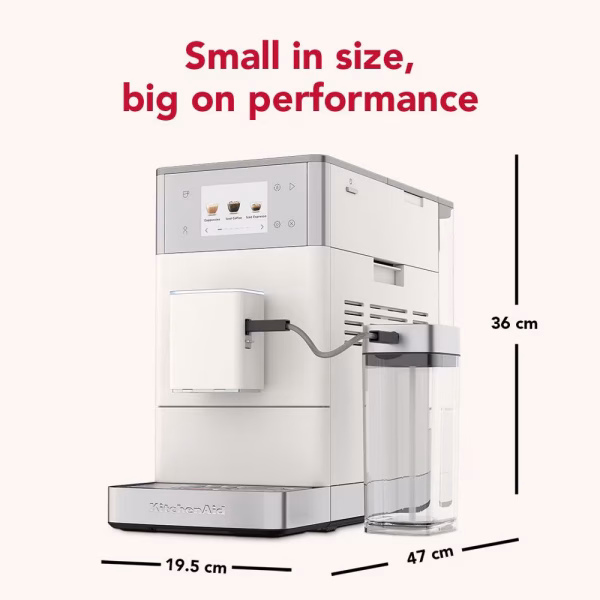 KitchenAid Fully Automatic Espresso Machine KF4 with Iced Coffee – Porcelain White