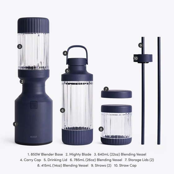 Beast® Mighty Blender 850 Plus – Navy — image 6 of 7