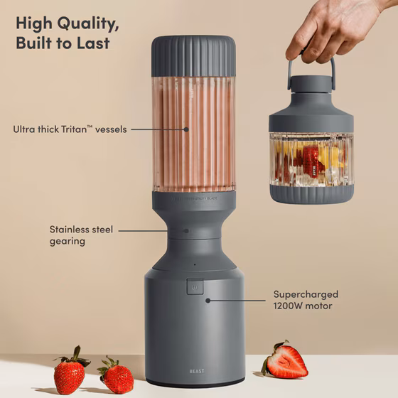 Beast® Mega Blender 1200 Plus – Charcoal