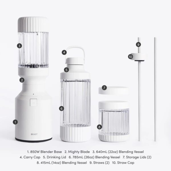 Beast® Mighty Blender 850 Plus – Cloud White — image 3 of 9